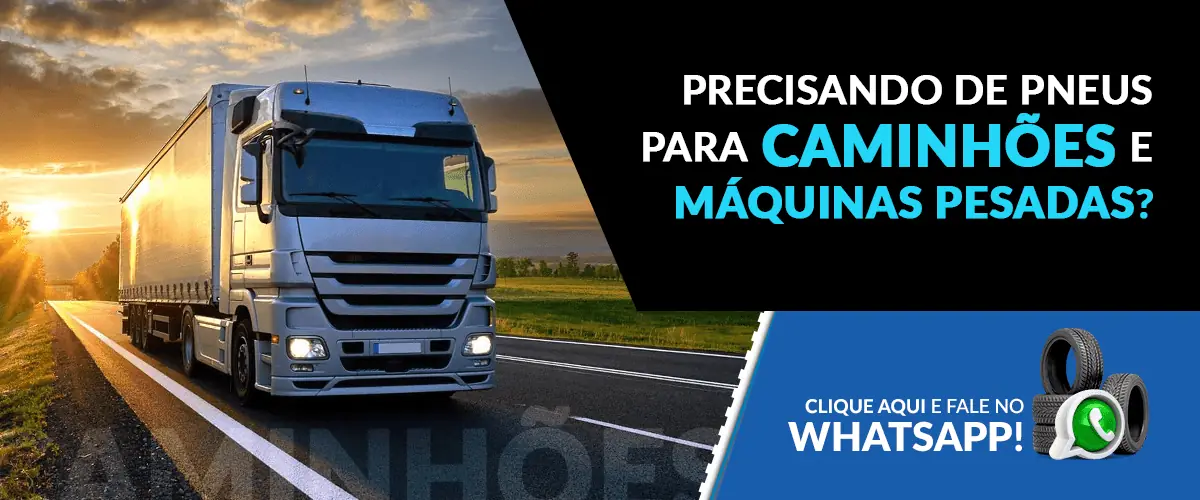 Banner promocional de pneus para caminhões